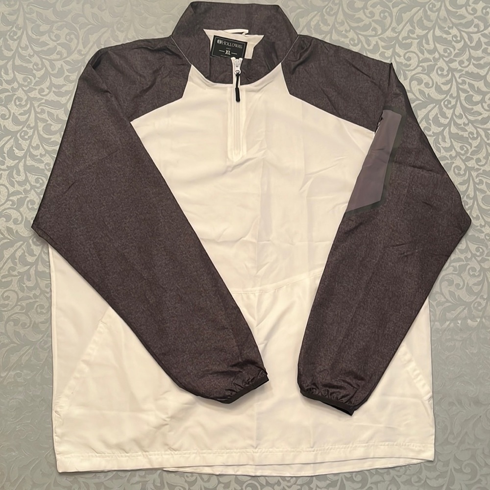 Holloway Men’s Pullover White/Gray Size XL